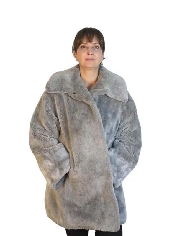 Premium Vintage Gri Peluş