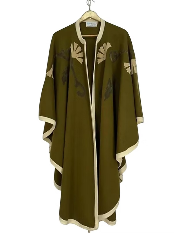 Vintage Süet Detaylı Pelerin