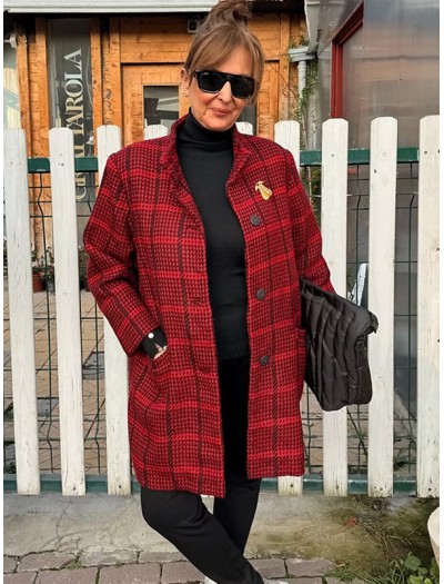 Kazayağı İtalyan Yün Kaban