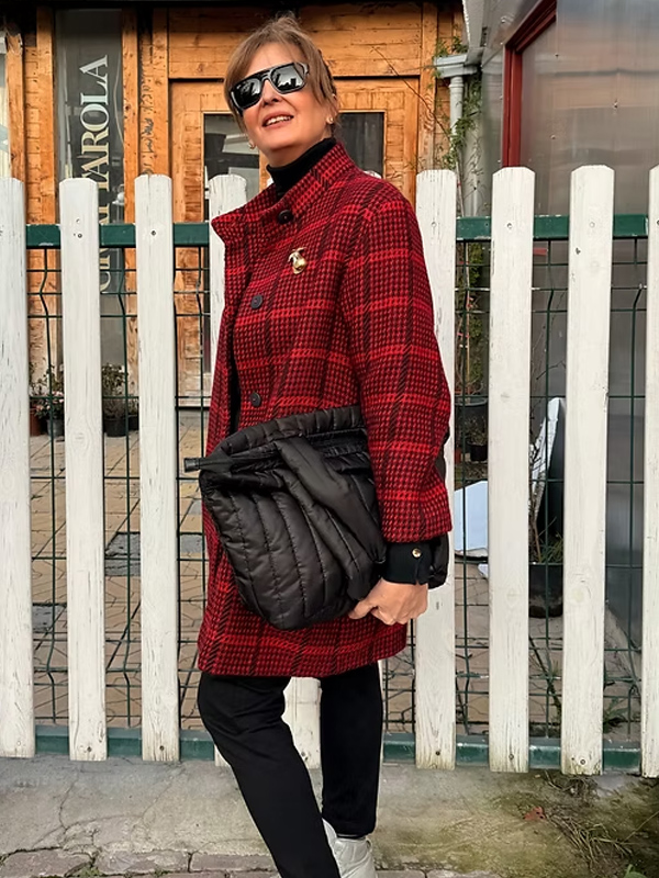 Kazayağı İtalyan Yün Kaban