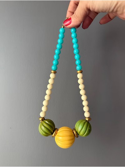 CADORO- Bakalit ve Boncuk Kolye