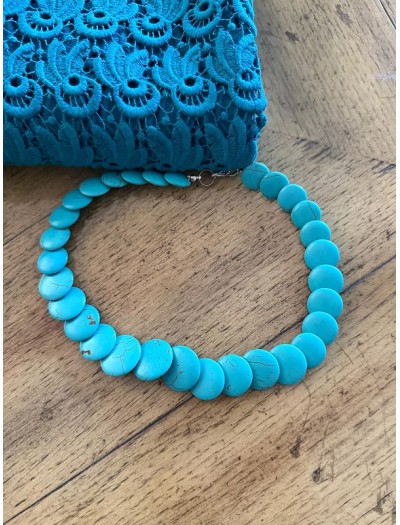 Turkuaz Doğal Taş Kolye