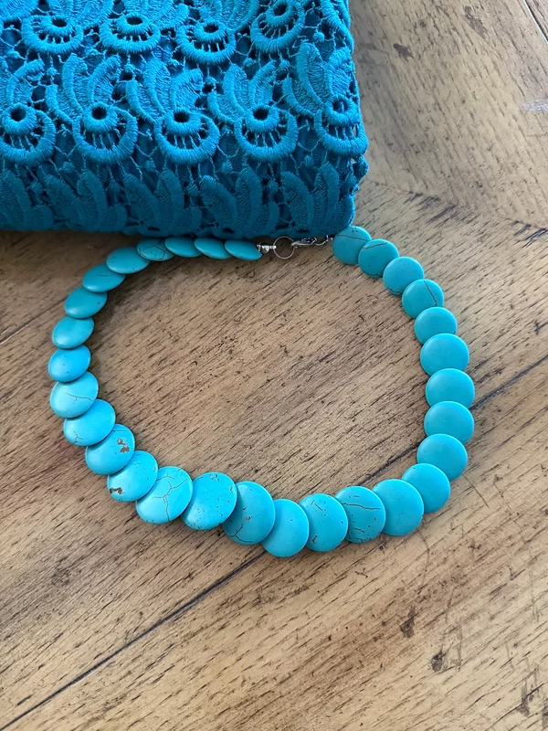 Turkuaz Doğal Taş Kolye