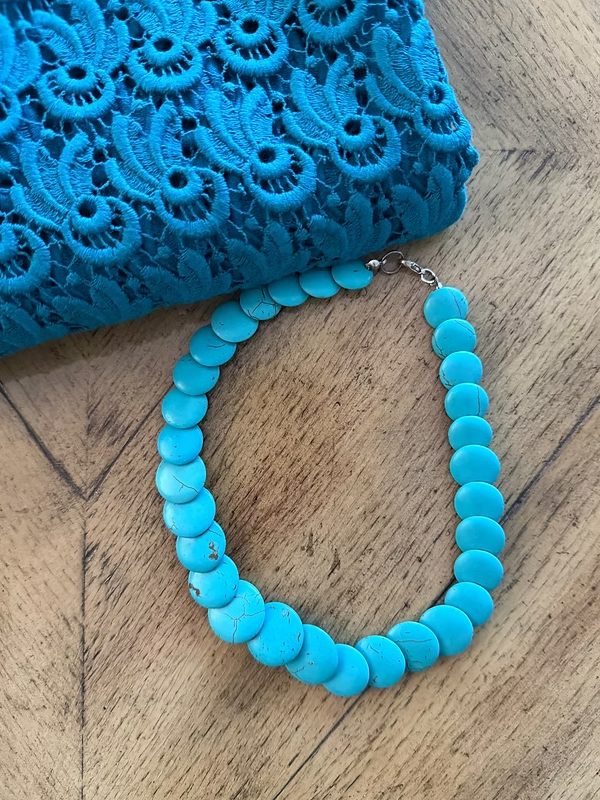 Turkuaz Doğal Taş Kolye