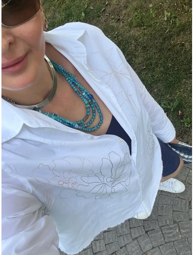 Silver ince tasma kolye