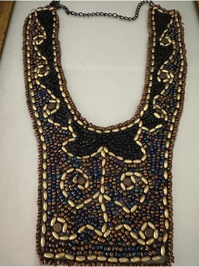 Vintage boncuk yaka kolye