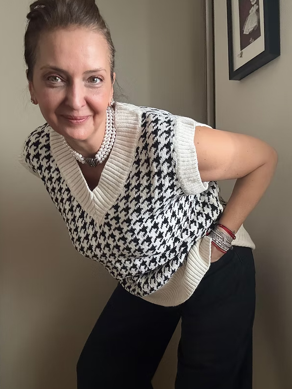 Vintage suni inci 3 sıra kolye