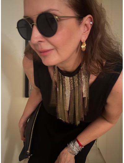 Vintage 3 renkli Mesh kolye Vintage 3 renkli Mesh kolye