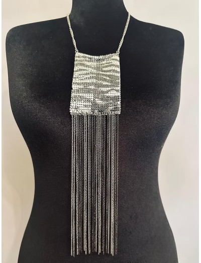 Vintage gümüş Mesh kolye
