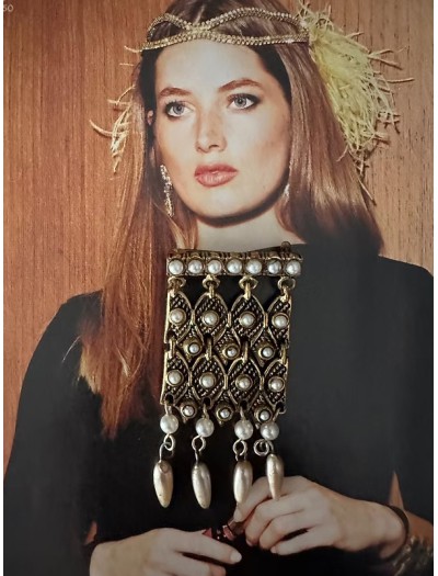 Vintage 60’lar incili antik broş Vintage 60’lar incili antik broş