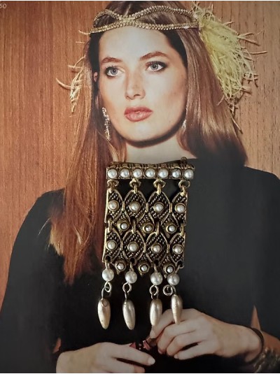 Vintage 60’lar incili antik broş