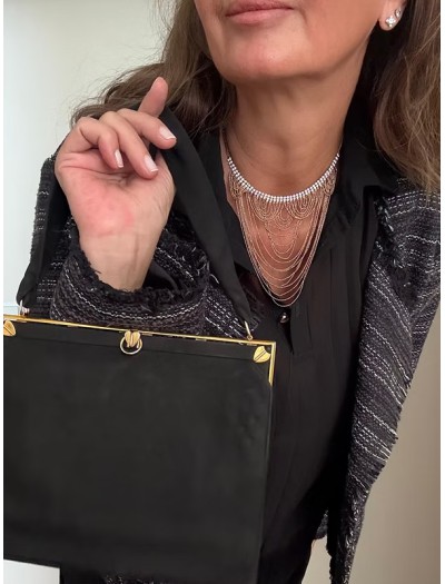 Vintage 70s taşlı zincir kolye Vintage 70s taşlı zincir kolye