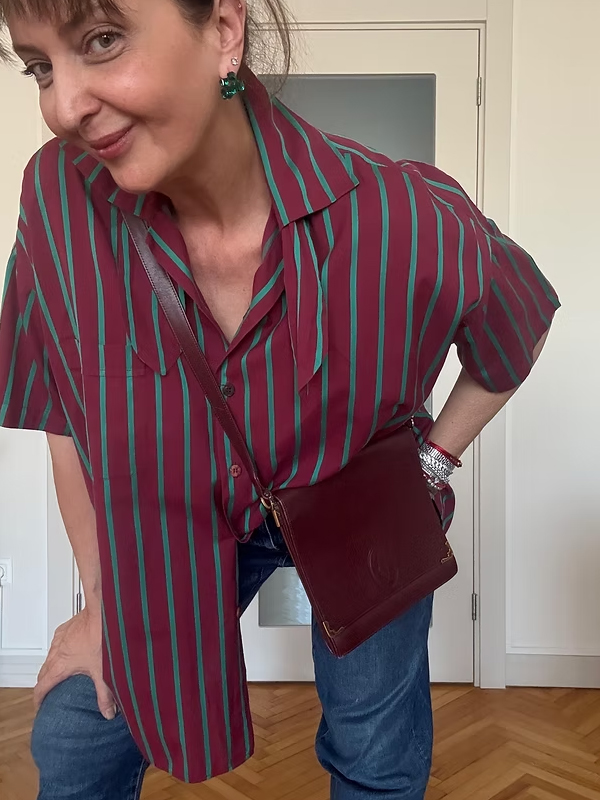 Vintage Yeşil Kristal Taş Küpe