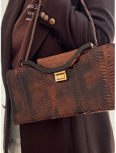 Vintage 80's yılan derisi çanta