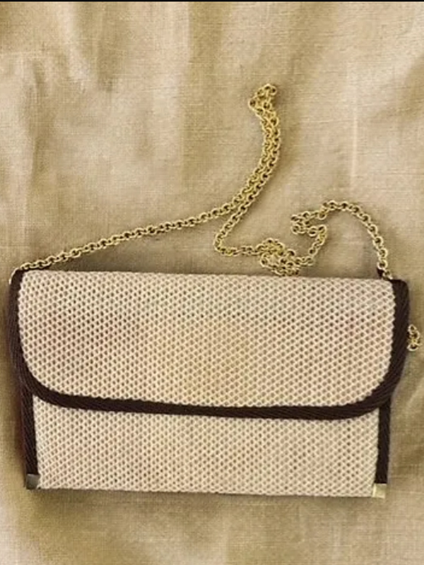 Vintage Hasır Portföy / Omuz çantası