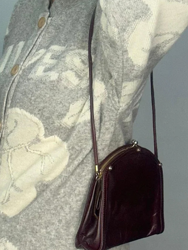 Goya  Vintage Bordo Deri Çanta