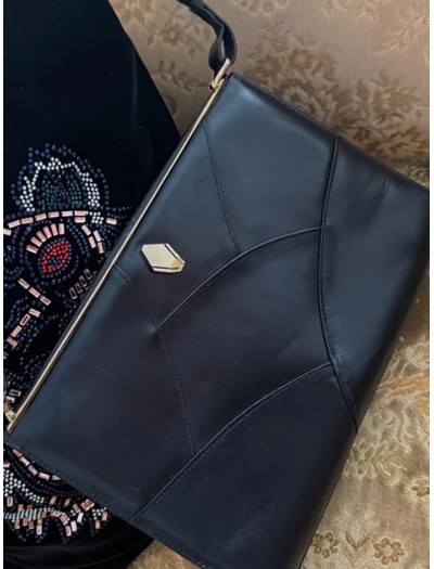 Vintage Siyah& Gold Çanta